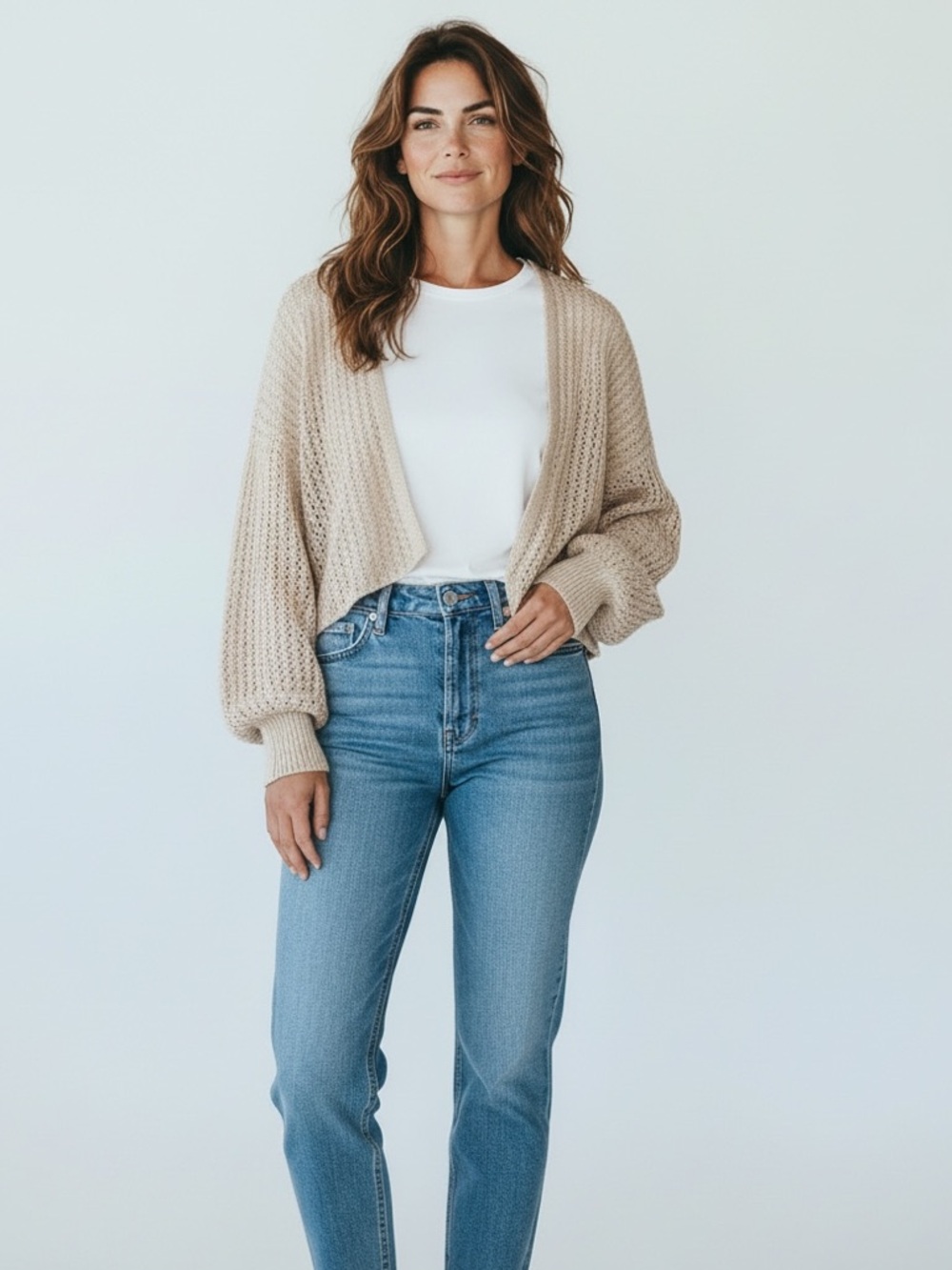 Forever 21 Boho Crochet Cropped Cardigan In Cream